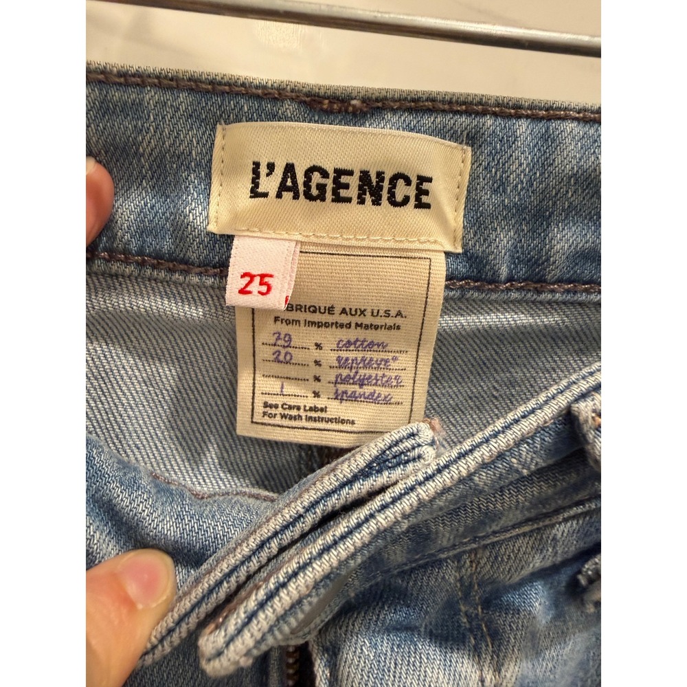 L'AGENCE Margot High Rise Skinny Jeans | Light Wash Denim | Size 25 - Picture 3 of 5